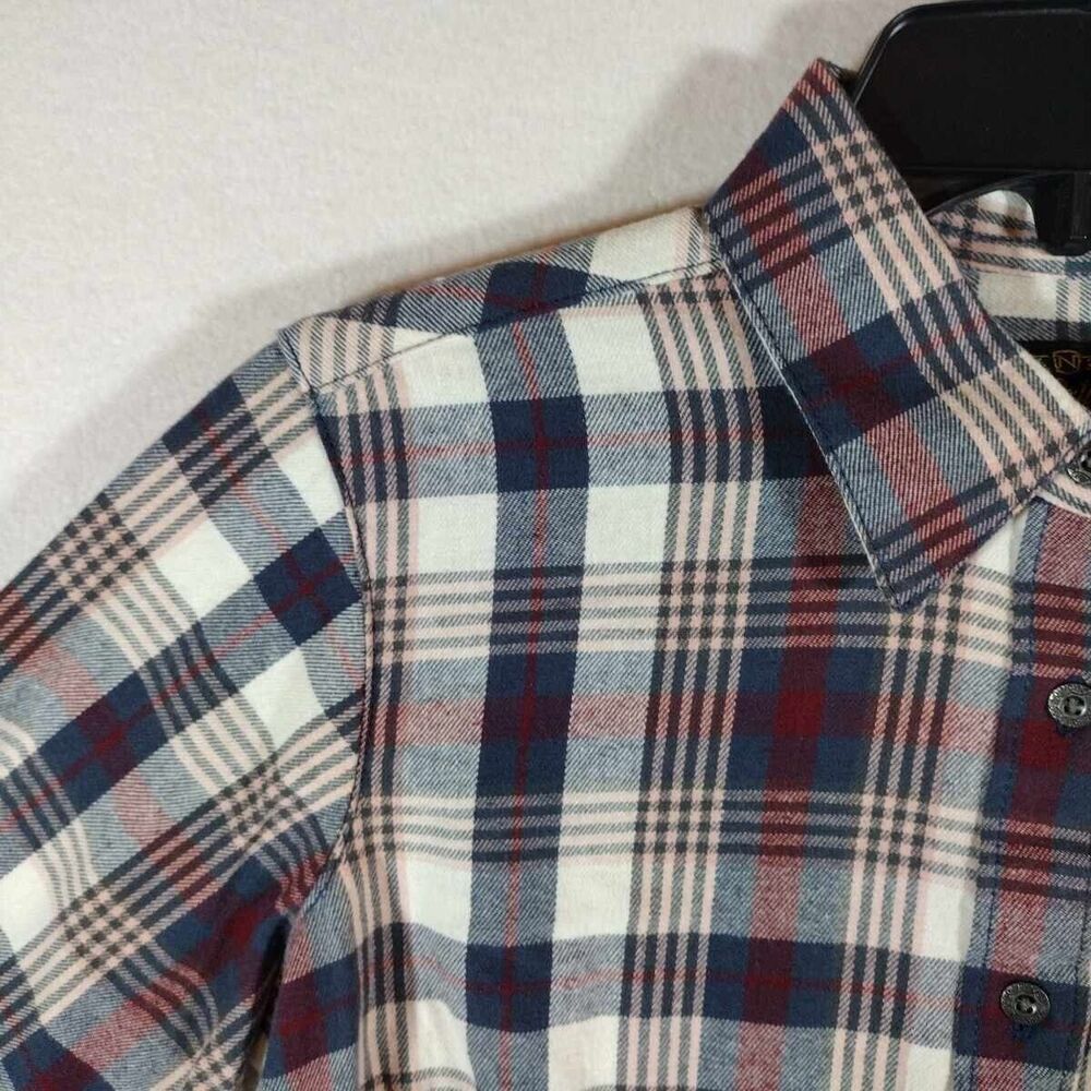 Noble Outfitters Shirt Plaid Fannel Womens Shirt Long Sleeve Size Medium - Picture 4 of 14